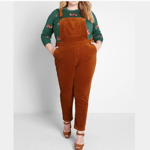 Modcloth orange overalls 3x - Picture 4 of 6